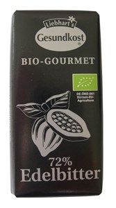 Bild von Mini-Schokotäfelchen Edelbitter 72%, 10 g, Liebharts