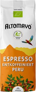 Bild von Bio Espresso gem, Entkoffeiniert, 250 g, Altomayo