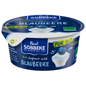 Bild von Blaubeere Jogh. Pur 3,8%, bio, 150 g, Söbbeke