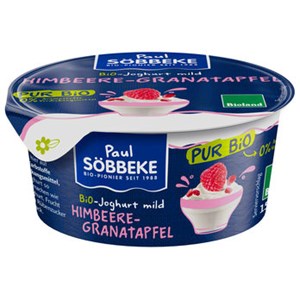 Bild von Himb. Granatapf.Jogh. Pur 3,8%, bio, 150 g, Söbbeke