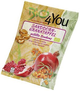 Bild von Sanddorn-Granatapfel Bonbons Bio4You, 75 g, Bio4You