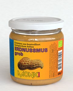 Bild von Erdnußmus grob, 330 g, MONKI