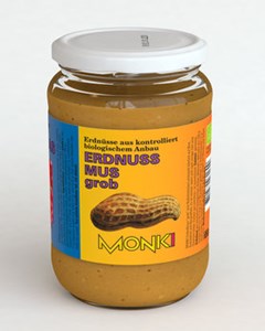 Bild von Erdnußmus grob, 650 g, MONKI