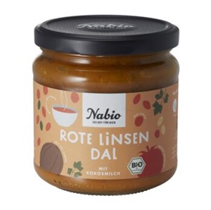 Bild von Rote Linsen Dal Eintopf Glas, 375 ml, Nabio