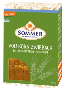 Bild von Weizen-Vollkorn Zwieback DEMETER, 200 g, Sommer