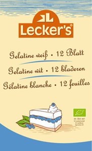 Bild von Bio Blattgelantine weiß , 12 Stk, LECKERS