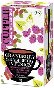 Bild von Cranb. & Raspberry Infus. 20FB, bio, 50 g, Allos, Cupper