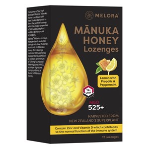 Bild von Manukabonbon Zitrone Prop. Pfefferminz, 12 Stk, Melora