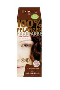 Bild von Pflanzenhaarfarbe - maronenbraun, 100 g, SANTE NATURKOSMETIK