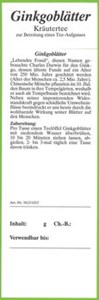 Bild von Etik. Ginkgoblätter, 1 St, Schoenenberger