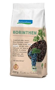 Bild von Korinthen ungeölt, bio, 200 g, Reformhaus