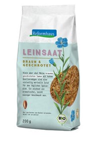 Bild von Leinsaat braun geschrotet, bio, 200 g, Reformhaus